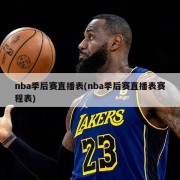 nba季后赛直播表(nba季后赛直播表赛程表)