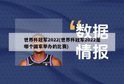 世界杯冠军2022(世界杯冠军2022是哪个国家举办的比赛)