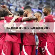 nba季后赛得分榜(Nba季后赛得分榜)