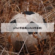 cctv1节目表(cctv8节目表)